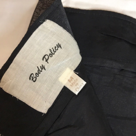 BODY POLICY silver gray sparkly mini skirt M - Picture 8 of 8